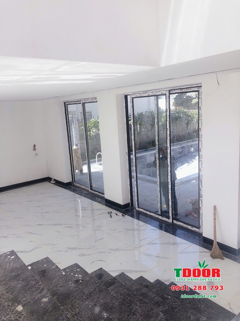 Thi công cửa nhôm cao cấp cho biệt thự A Luận Khu Golf Valley, Đà Lạt